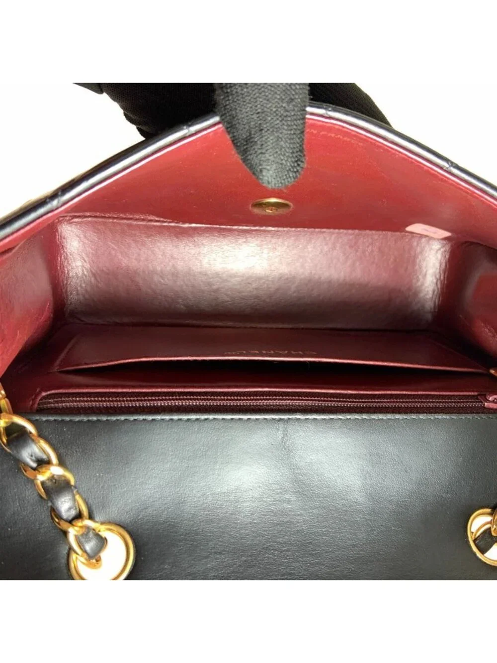 Chanel Diana Quilted Chain Shoulder Bag Black